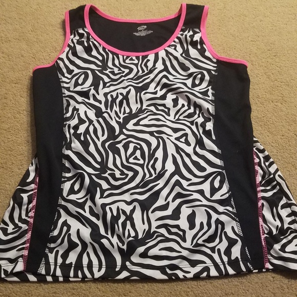 Zone Pro Tops - Zone Pro Medium athletic Tank top black white pink